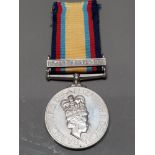 GULF WAR MEDAL 1990-91 AWARDED TO SPR C.A. CORKEY 24648976 OF THE ROYAL ENGINEERS