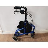 A WALKING AID IN BLUE