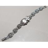 LADIES MARCEL DRUCKER COCKTAIL WATCH WITH PROTECTIVE FACE GUARD AND STERLING SILVER BACK