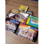 6 BOXED GAMES INC 2 PUZZ3D JUNIOR MONOPOLY ETC