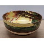 RARE ROYAL DOULTON BOWL DECORATED WITH COUNTRYSIDE SCENE