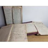 A LOT INC HAND WRITTEN ACCOUNT BOOKS FOR JOHN LISHMAN INC INVOICES ETC