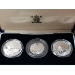 UK 1994 THREE COIN SILVER PROOF COLLECTION COMMEMORATING THE 50TH ANNIVERSARY OF THE ALLIED INVASION