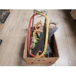 A BOX OF ASSORTED SAWS INC BOW SAW