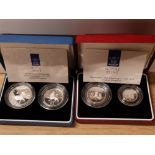 UK 1992 SILVER PROOF TEN PENCE TWO COIN SET IN ORIGINAL BOX WITH CERTIFICATE OF AUTHENTICITY