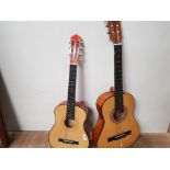 ELECA ACOUSTIC GUITAR TOGETHER WITH BONPLAY ACOUSTIC GUITAR