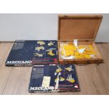 MECCANO 1 AND 2 STILL BOXED PLUS SPARE PARTS