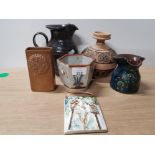 6 PIECES OF STUDIO POTTERY INC 2 LEONARD STOCKLEY BRYN MELYN ETC