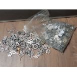 LARGE QUANTITY OF REPRO BADGES SOME MILITARY RELATED ETC