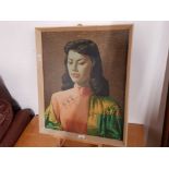 FRAMED PRINT OF MISS WONG BY V TRETCHIKOFF