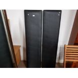 PAIR OF BLACK LEATHERETTE 4FT 6INCH HEADBOARD