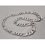 20 INCH STAMPED SILVER 925 CURB CHAIN 64.7G