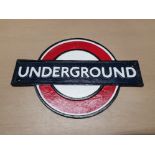 CAST METAL UNDERGROUND SIGN