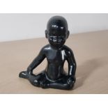 HORNSEA POTTERY ULROME MATT BLACK BAMBINO FIGURE