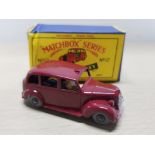 VINTAGE MATCHBOX DIE CAST CAR METROPOLITAN TAXI IN ORIGINAL BOX