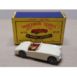 VINTAGE MATCHBOX DIE CAST CAR MG A SPORTS CAR WITH ORIGINAL BOX