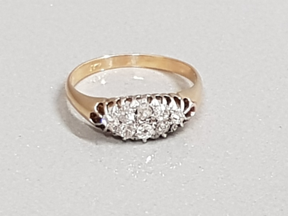 GOLD DIAMOND RING 3.3G SIZE P