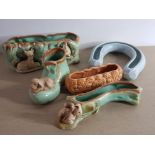 5 PIECES OF HORNSEA EARLY FAUNA POTTERY