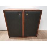 A PAIR OF VINTAGE WHARFEDALE SPEAKERS