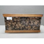 HIGHLY DECORATIVE FLORAL PATTERNED WOODEN CHEST