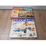 2 VINTAGE MECCANO INCLUDES JUNIOR POWER DRIVE SET AND MOTORISED CONSTRUCTION SET