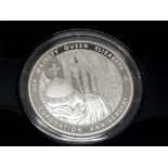 UK 2013 ROYAL MINT CASED 5OZ SILVER 10 POUND COIN TO COMMEMORATE THE 60TH ANNIVERSARY OF THE
