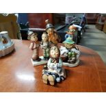 5 ASSORTED WEST GERMAN HUMMEL FIGURINES