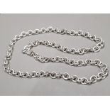 LARGE CONTINENTAL SILVER HOOP CHAIN