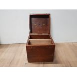 VINTAGE MAHOGANY INSTRUMENT BOX WITH SIDE DRAWER