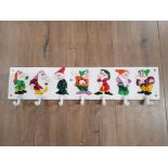 CAST METAL DISNEYS 7 DWARVES COAT RACK