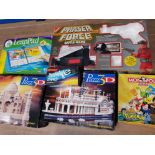 6 BOXED GAMES INC TWO 3D PUZZLES AND JUNIOR MONOPOLY ETC
