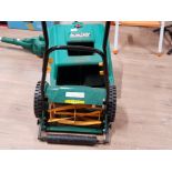 QUALCAST REEL LAWN MOWER AND BASKET