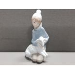 LLADRO FIGURE 4676 SHEPHERD BOY WITH LAMB