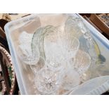 BOX OF CRYSTAL AND GLASS ITEMS