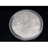 UK I889 QUEEN VICTORIA DOUBLE FLORIN SILVER COIN IN LONDON MINT PRESENTATION BOX WITH CERTIFICATE OF