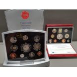 UK ROYAL MINT 1999 AND 2000 COIN PROOF SETS COMPLETE IN CASES OF ISSUE