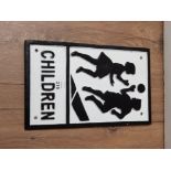 CHILDREN PLAYING CAST SIGN