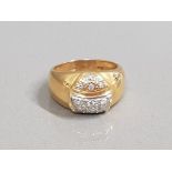 18CT GOLD DIAMOND BAND 8.7G SIZE P