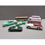 6 X TOY CARS DINKY AND CORGI TOYS