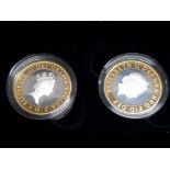 TWO UK ROYAL MINT SILVER PROOF COINS 1997 AND 1998 IN CASE OF ISSUE WITH CERTIFICATE OF