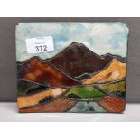 STUDIO POTTERY ADAM DWORSKY WYE POTTERY LANDSCAPE PLAQUE