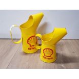 2 X SHELL OIL CANS