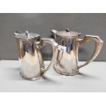 PAIR OF TALL SILVER PLATED HOTEL WARE COFFEE POTS BY ROCKINGHAM PLATE