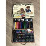 A LOT INC ARTIST BOX AND VINTAGE ELECTRO-MAGNETISM SET 2 GAME