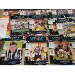 NEWCASTLE UNITED PROGRAMMES SEASON 1990-91 WHICH INCLUDE 24 HOME LEAGUE, 3 FA CUP, 2X LEAGUE CUP