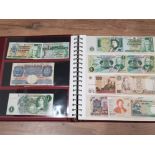 WORLD BANKNOTES COLLECTION OF OVER 120 NOTES WITHIN A NICE QUALITY ALBUM WITH SLIPCASE