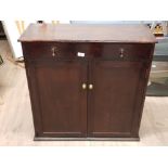 EDWARDIAN MAHOGANY SINGLE DRAW SIDE CABINET WITH BELOW CUPBOARD