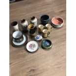 A LOT OF ASSORTED WARE INC CLOISONNE HORNSEA ETC