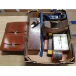 BOX CONTAINING PLANES TUNGSTEN DRILL ENDS ETC