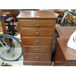 NARROW REPRODUCTION 5 DRAWER CHEST OF DRAWERS